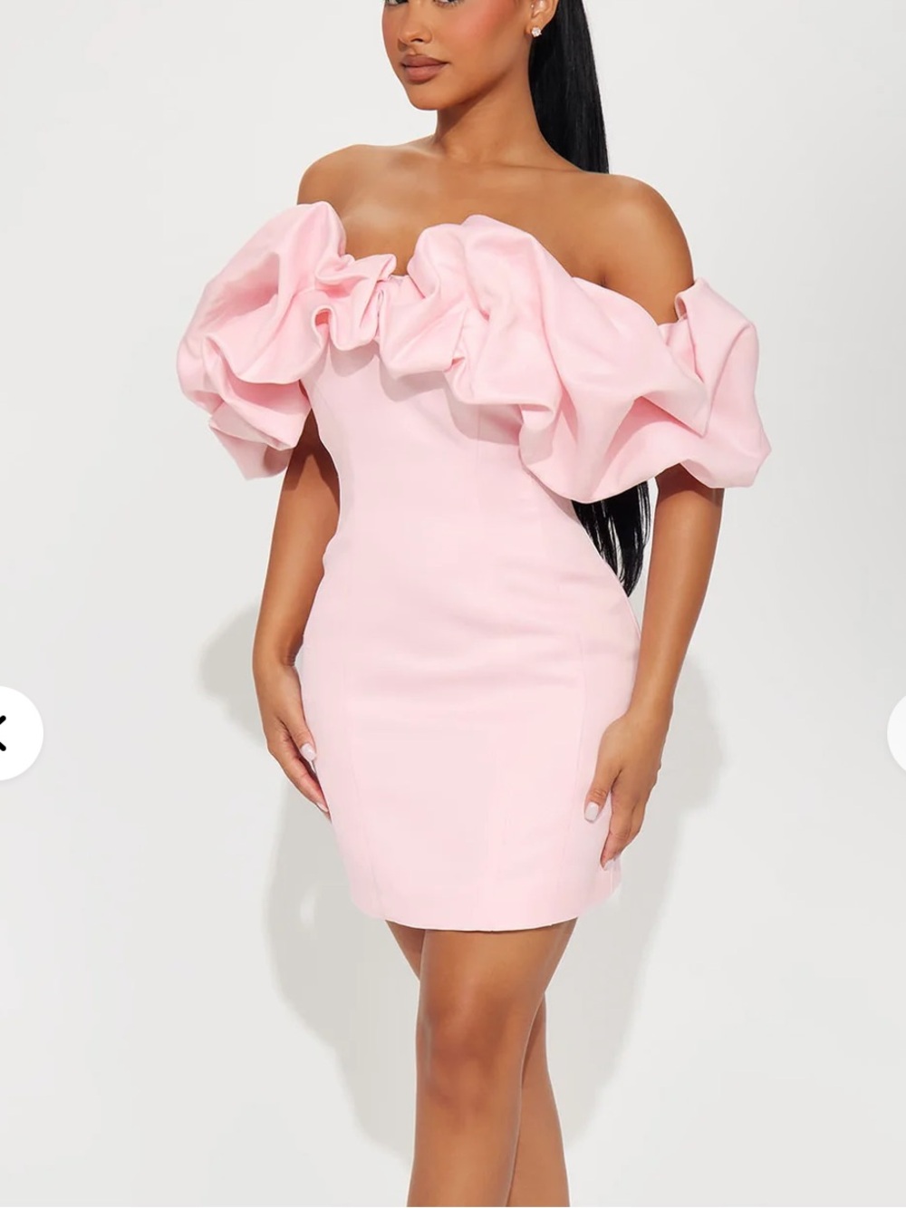 Fashion nova pink ruffle dress